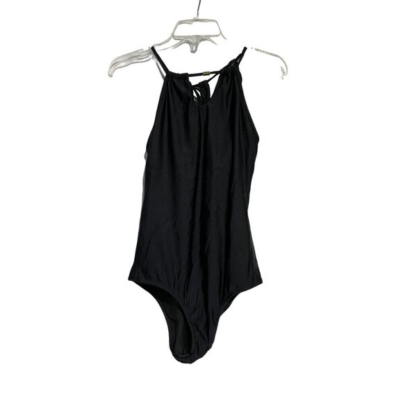 Venus Women's Sleeveless Open Back One-piece Swimsuit Black Size 10 - Picture 1 of 6